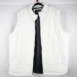 Weatherproof Men's White Quilted Puffer Vest